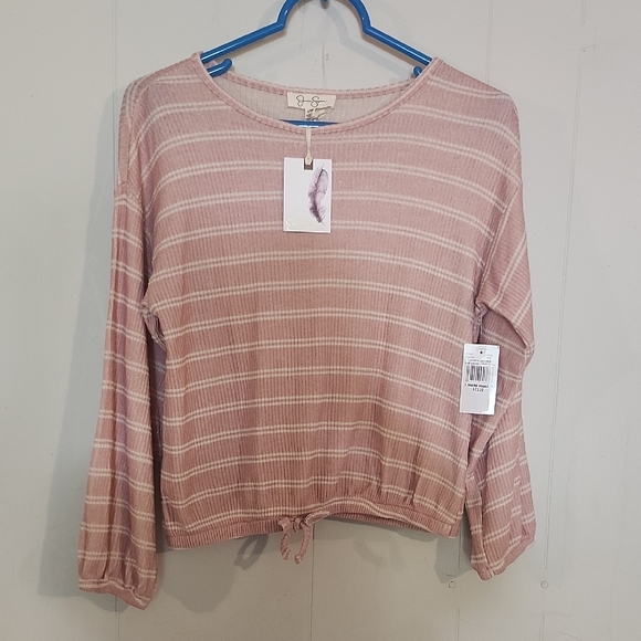Jessica Simpson Blush Striped Blouse - Picture 1 of 11